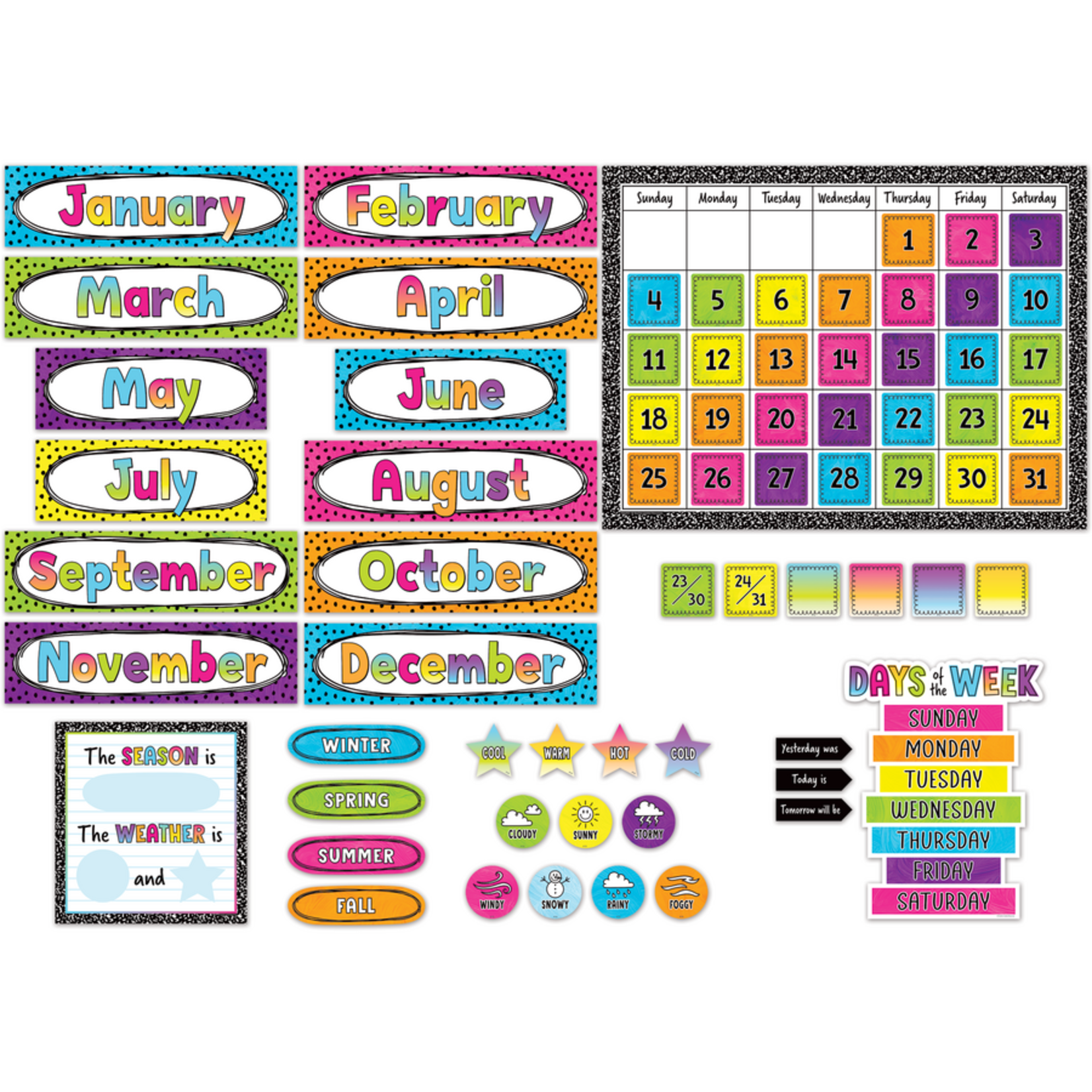 TEACHER CREATED RESOURCES Brights 4Ever Calendar Bulletin Board