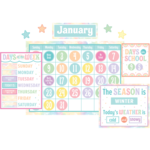 TEACHER CREATED RESOURCES Pastel Pop Calendar Bulletin Board