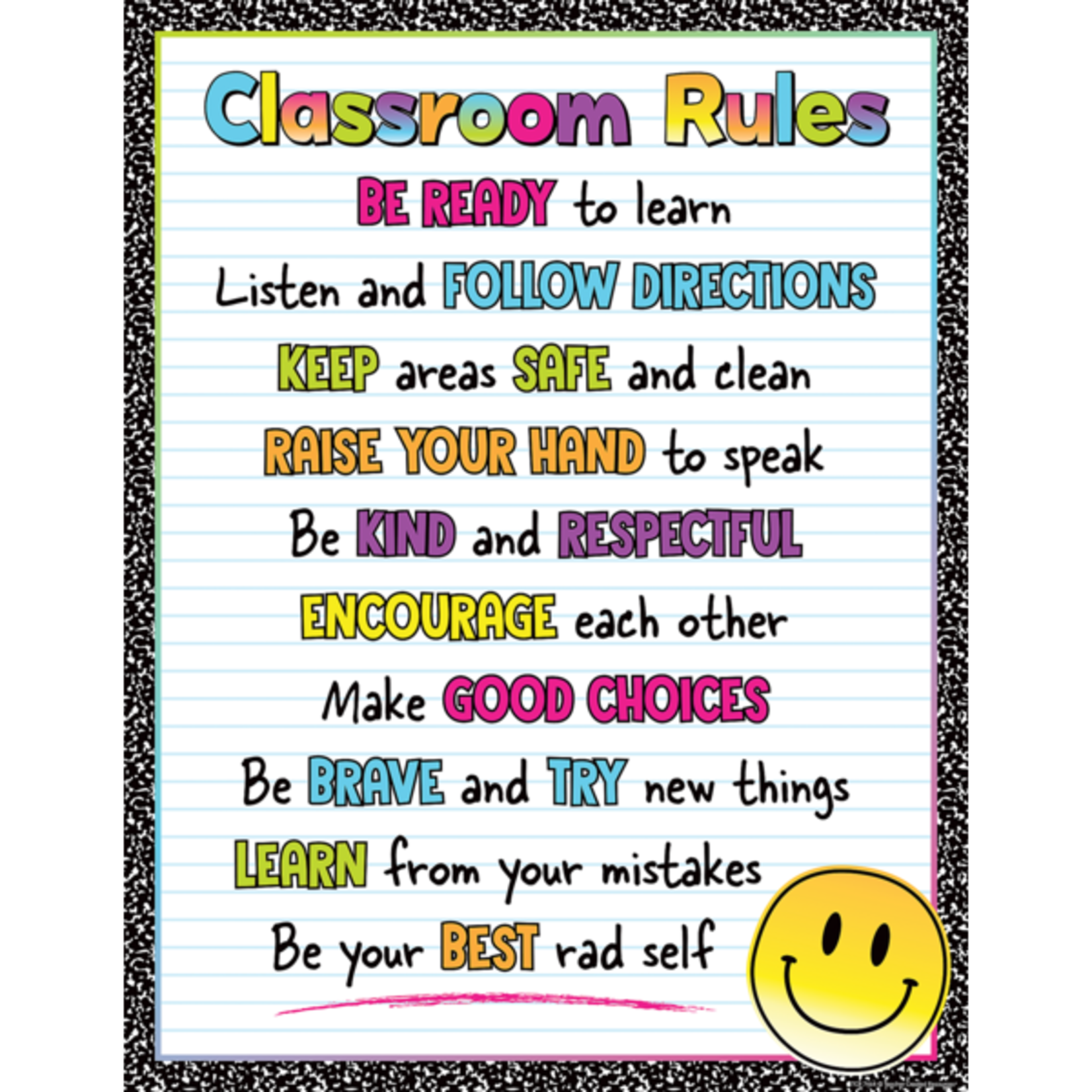 TEACHER CREATED RESOURCES Brights 4Ever Classroom Rules Chart