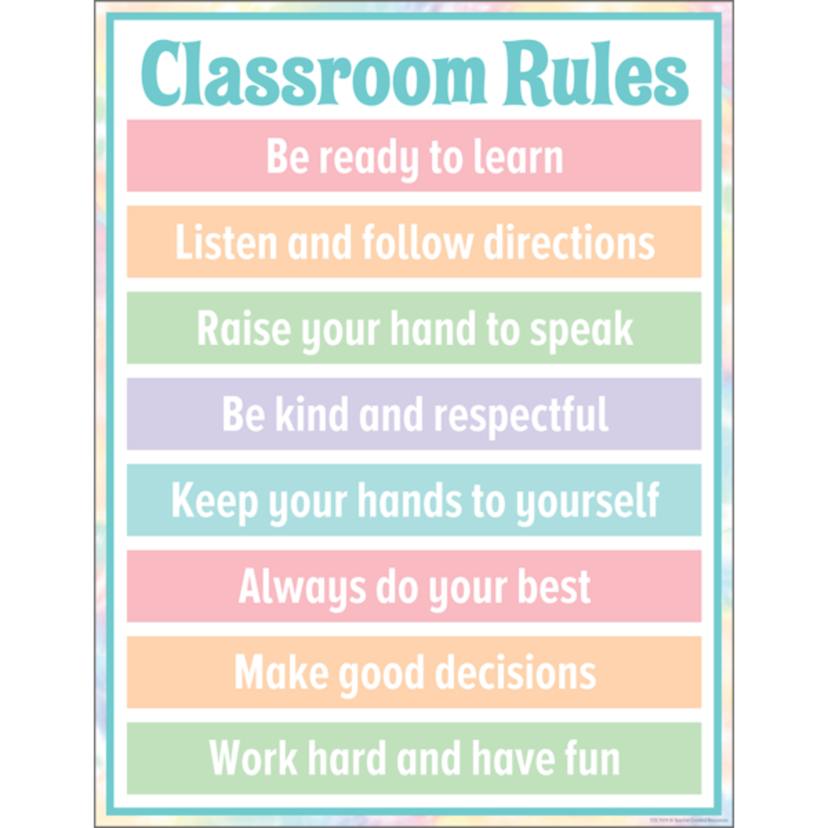 TEACHER CREATED RESOURCES Pastel Pop Classroom Rules Chart