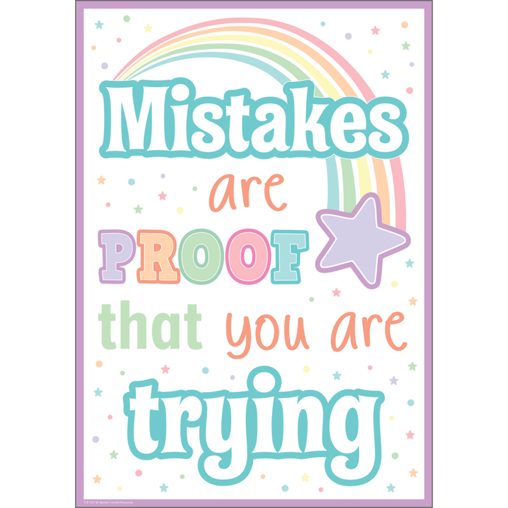 TEACHER CREATED RESOURCES Pastel Pop Mistakes Are Proof That You Are Trying Positive Poster