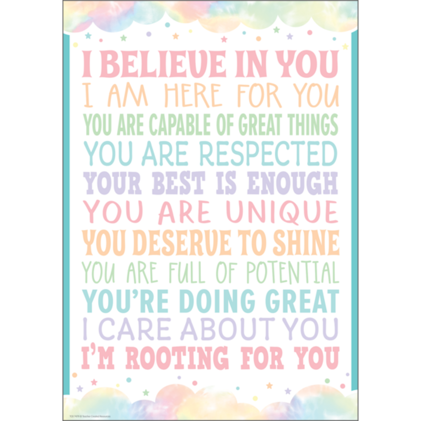 TEACHER CREATED RESOURCES Pastel Pop I Believe In You Positive Poster