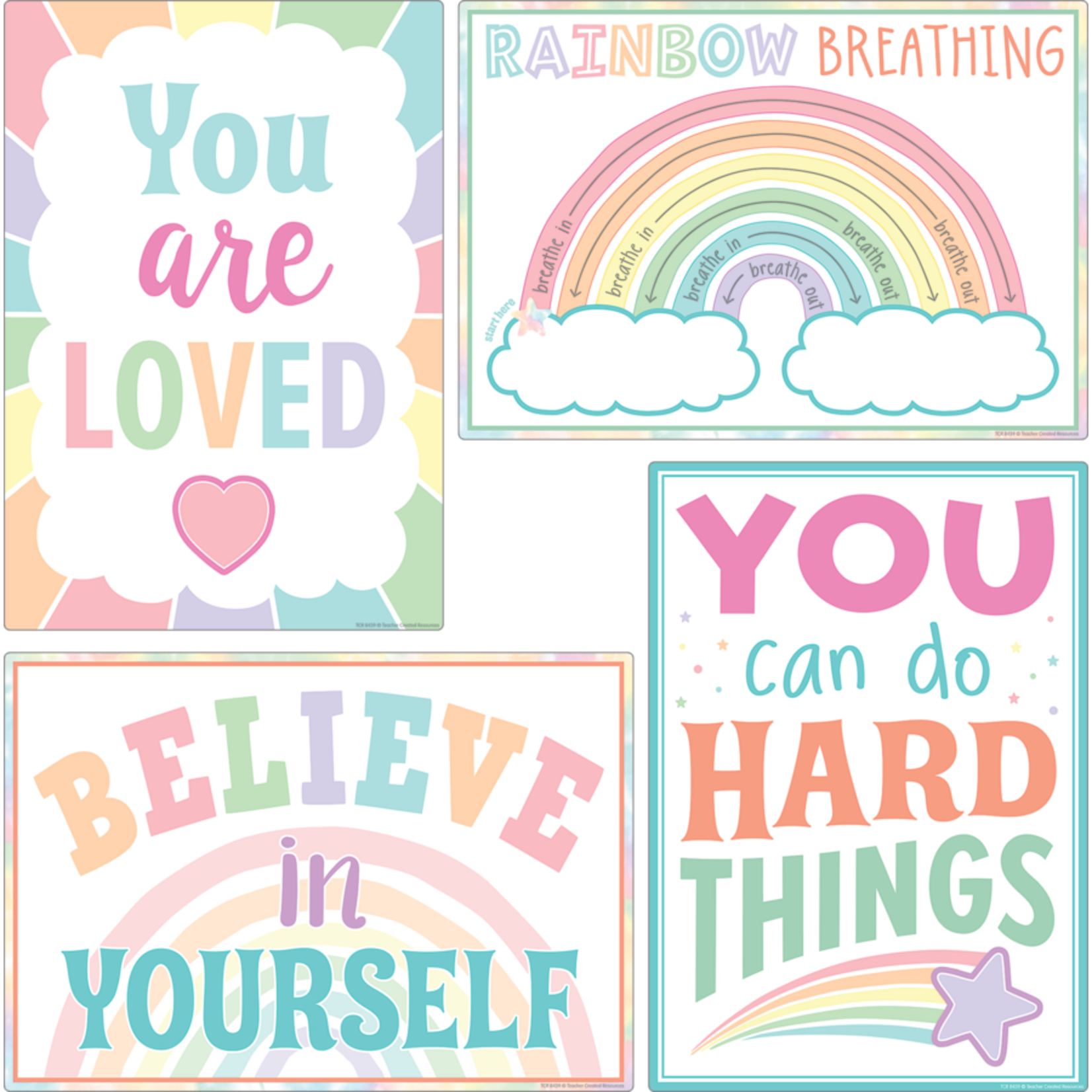 TEACHER CREATED RESOURCES Pastel Pop Calming Strategies Small Poster Pack