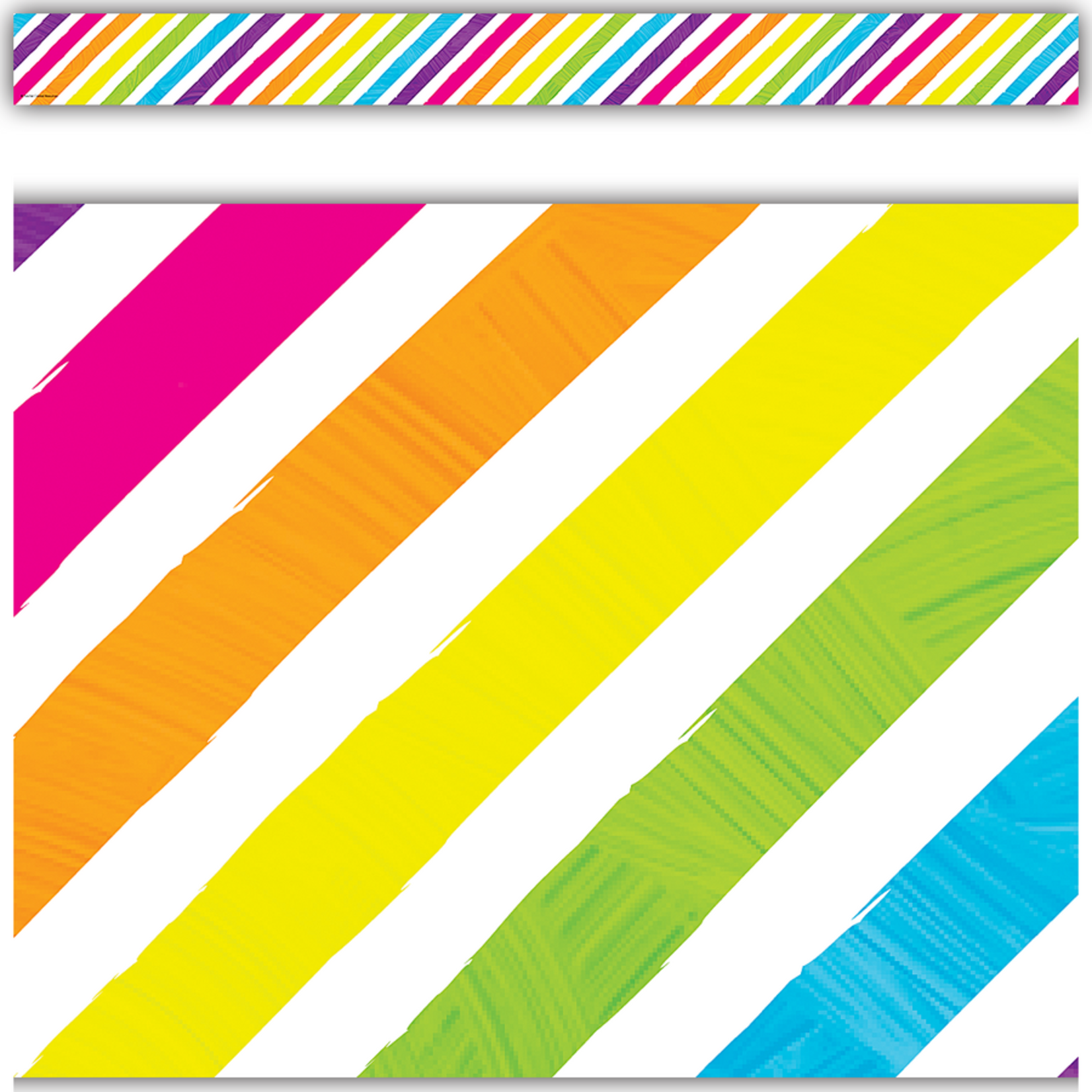 TEACHER CREATED RESOURCES Brights 4Ever Stripes Straight Border Trim