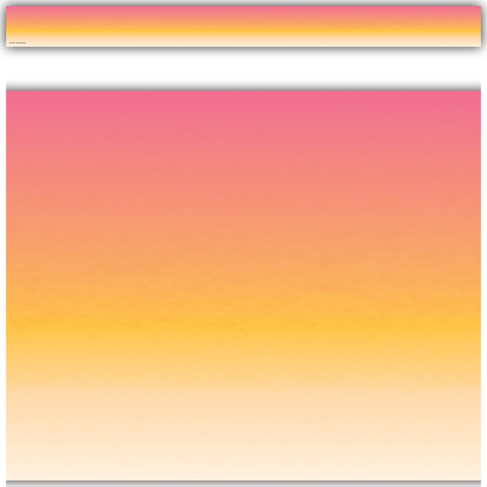 TEACHER CREATED RESOURCES Pink and Orange Color Wash Straight Border Trim