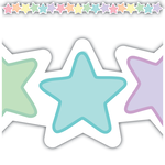 TEACHER CREATED RESOURCES Pastel Pop Stars Die-Cut Border Trim