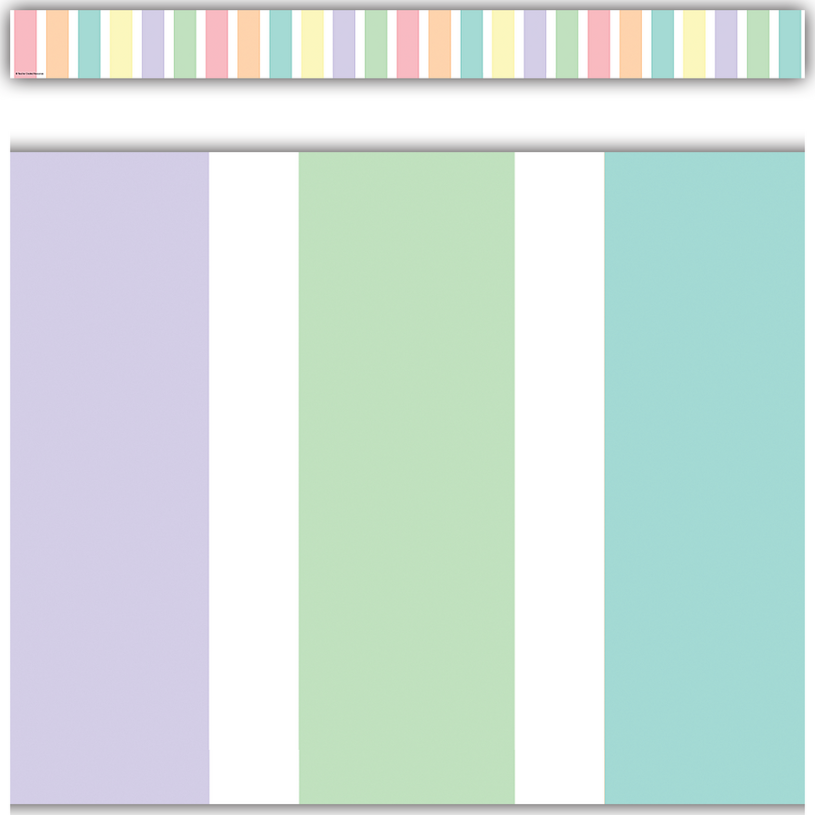 TEACHER CREATED RESOURCES Pastel Pop Stripes Straight Border Trim