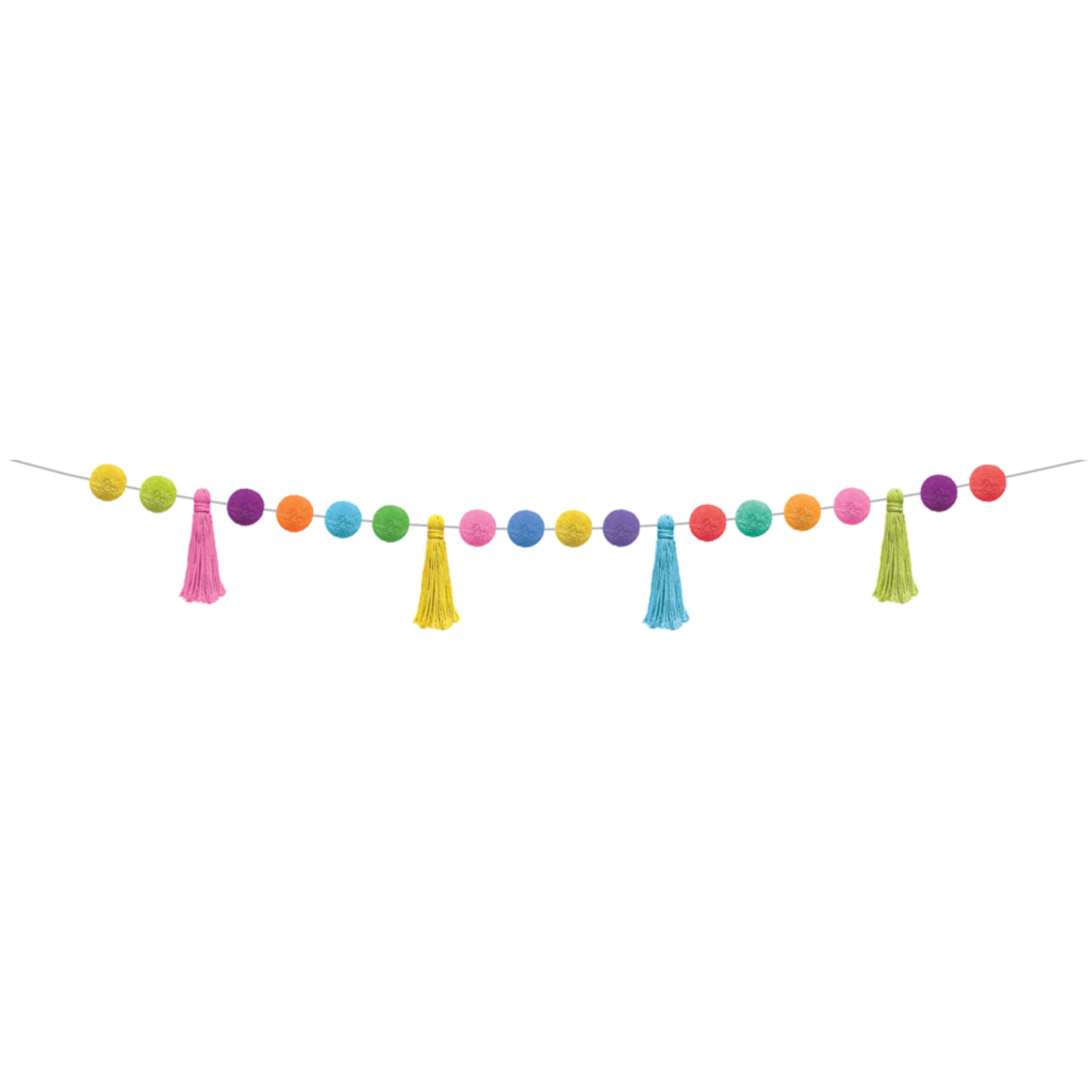 TEACHER CREATED RESOURCES Colorful Pom-Poms and Tassels Garland