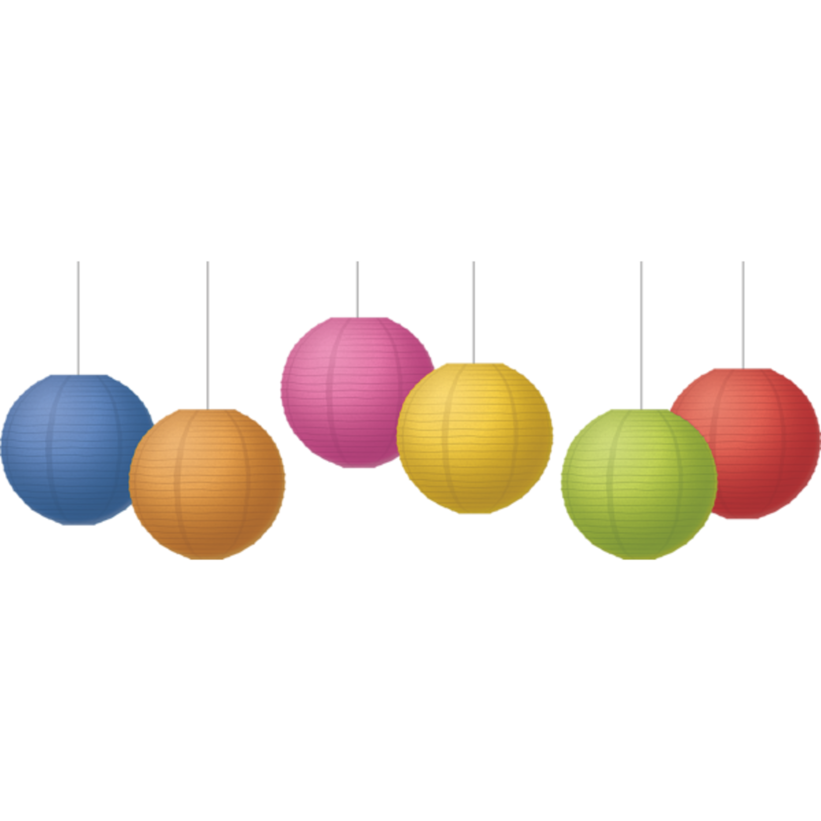TEACHER CREATED RESOURCES Colorful 8" Hanging Paper Lanterns