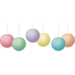 TEACHER CREATED RESOURCES Pastel Pop 8" Hanging Paper Lanterns