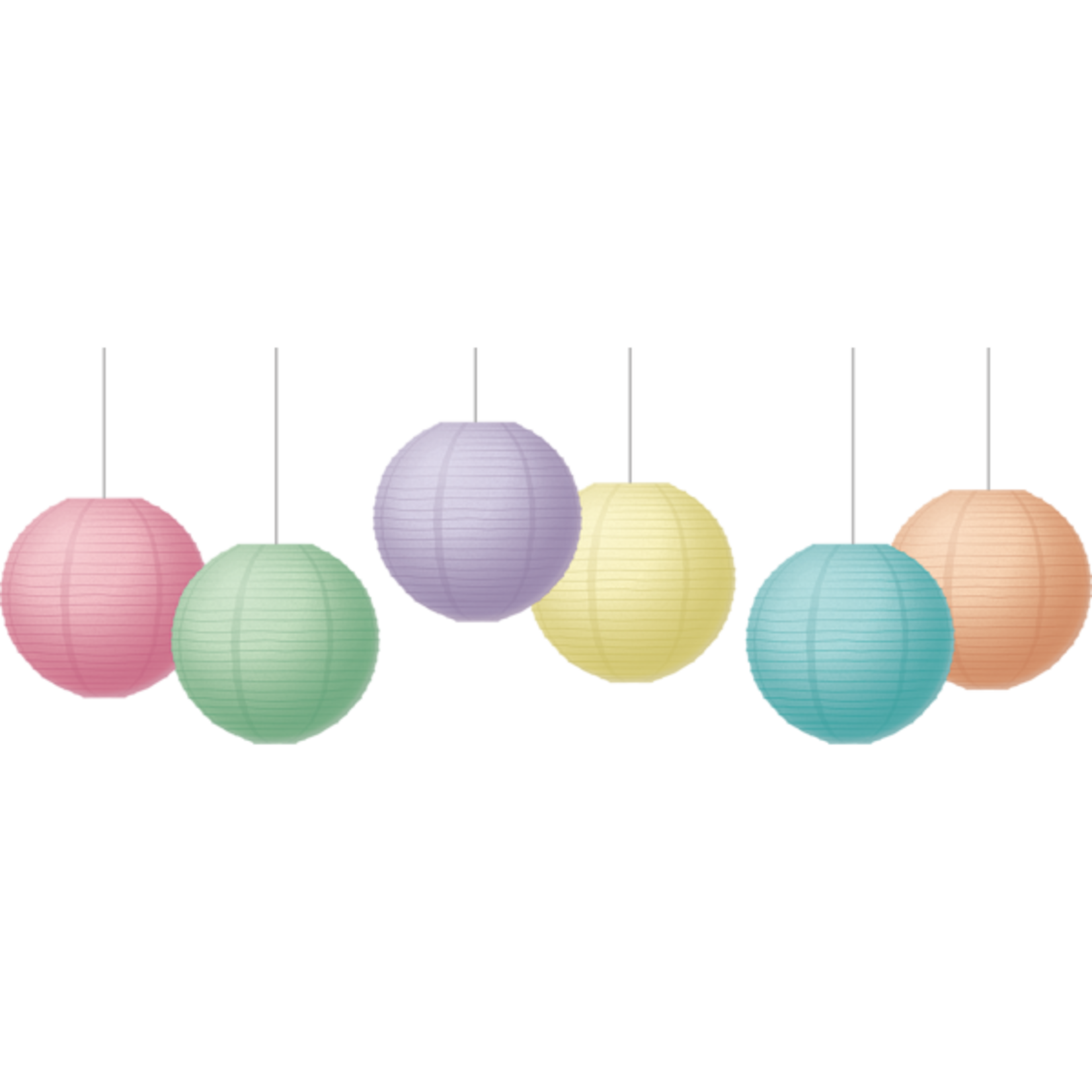 TEACHER CREATED RESOURCES Pastel Pop 8" Hanging Paper Lanterns