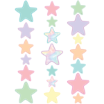 TEACHER CREATED RESOURCES Pastel Pop Stars Accents - Assorted Sizes