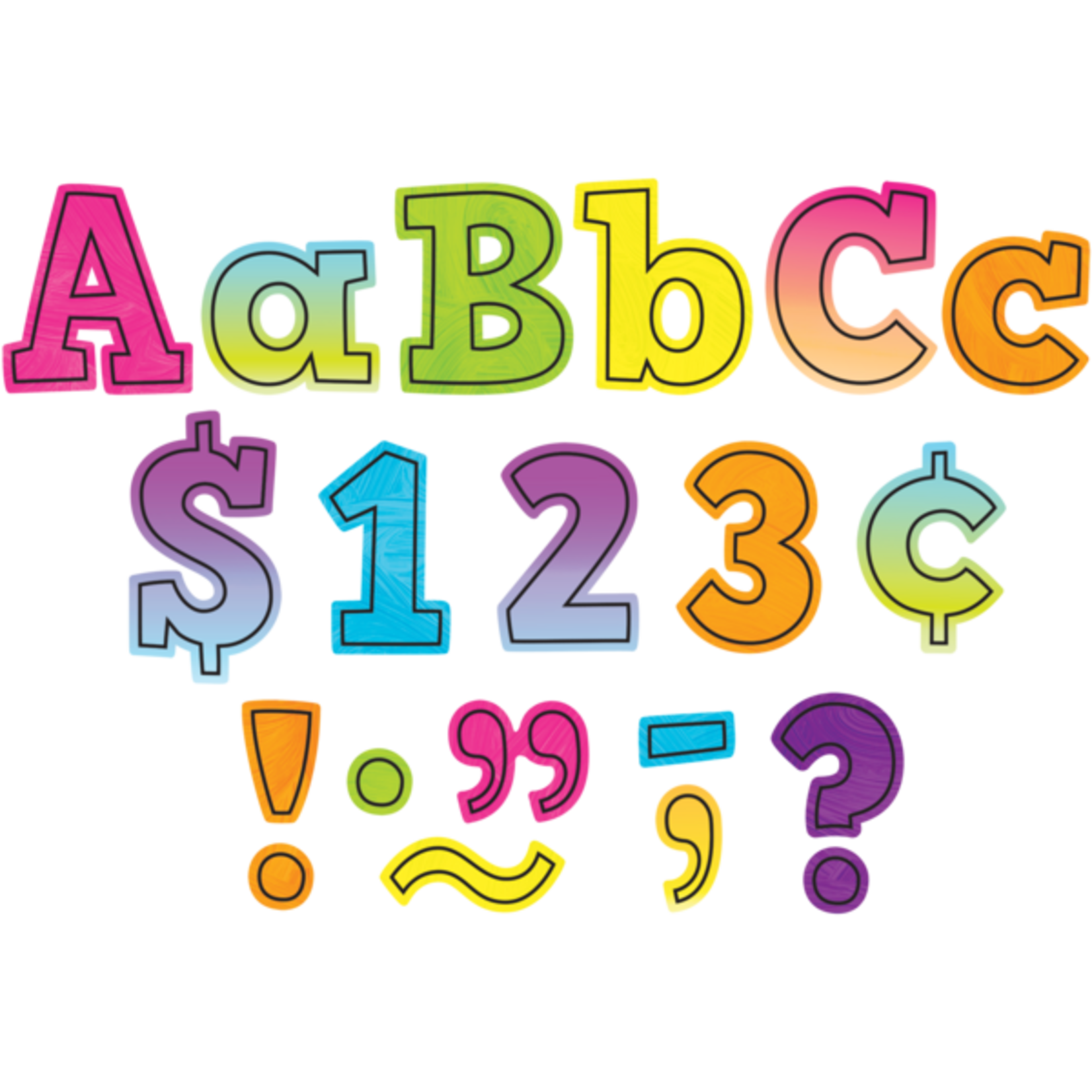 TEACHER CREATED RESOURCES Brights 4Ever Bold Block 4" Letters Combo Pack