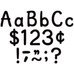 TEACHER CREATED RESOURCES Black 4" Modern Classic Letters Combo Pack