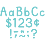 TEACHER CREATED RESOURCES Light Turquoise 4" Modern Classic Letters Combo Pack