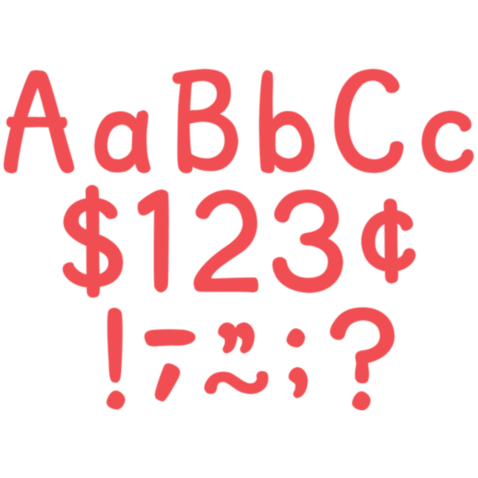TEACHER CREATED RESOURCES Melon Red 4" Modern Classic Letters Combo Pack