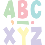TEACHER CREATED RESOURCES Pastel Pop 7" Fun Font Letters
