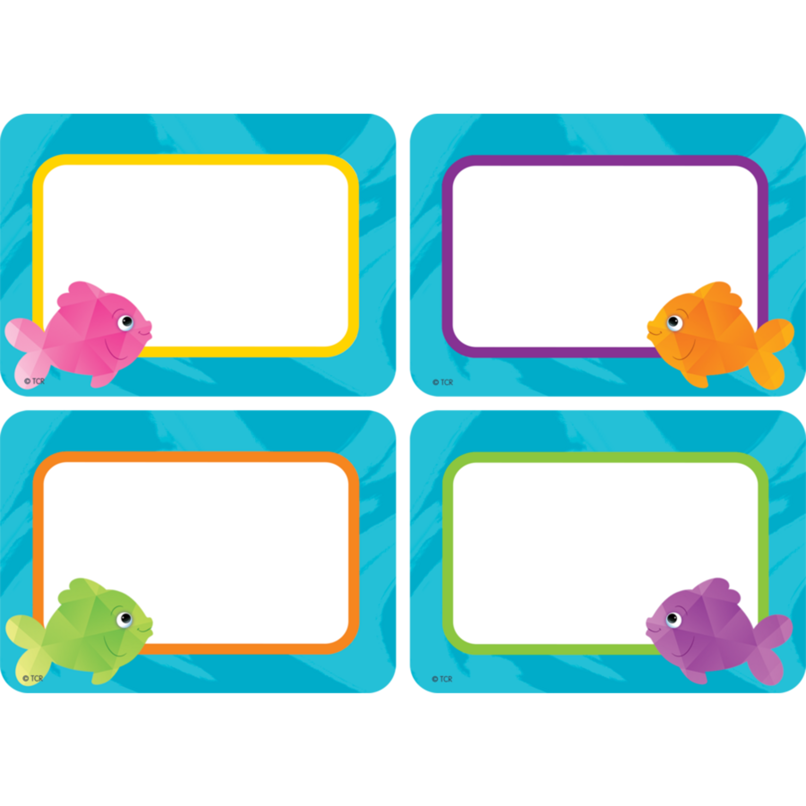 TEACHER CREATED RESOURCES Colorful Fish Name Tags/Labels - Multi-Pack