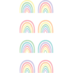 TEACHER CREATED RESOURCES Pastel Pop Rainbows Mini Stickers