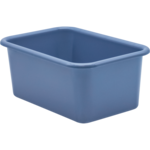 TEACHER CREATED RESOURCES Slate Blue Small Plastic Storage Bin
