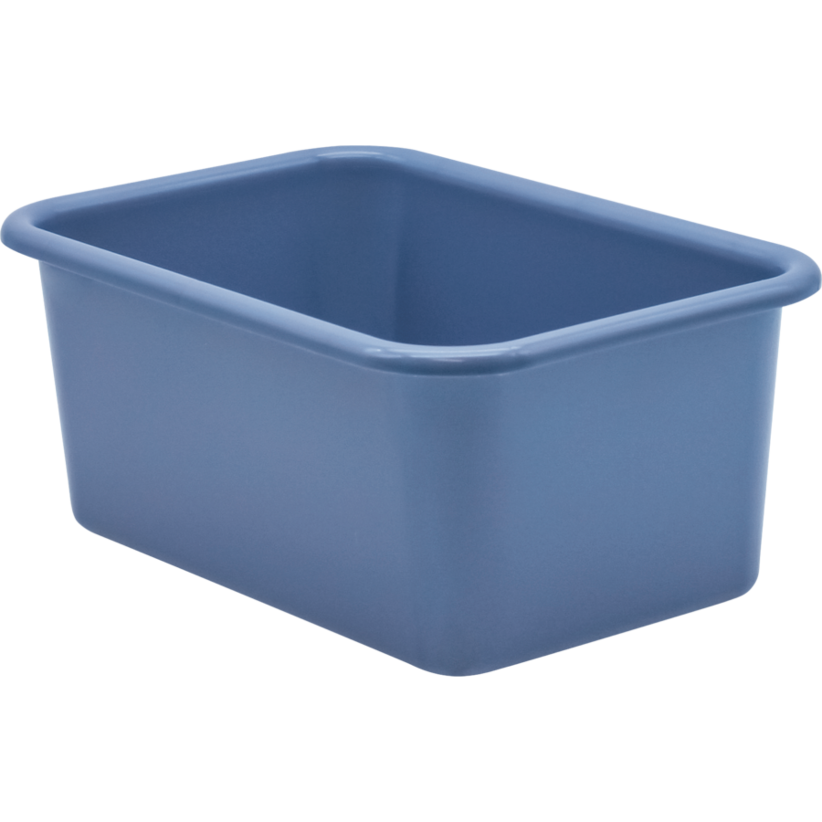 TEACHER CREATED RESOURCES Slate Blue Small Plastic Storage Bin