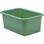 TEACHER CREATED RESOURCES Eucalyptus Green Small Plastic Storage Bin