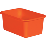 TEACHER CREATED RESOURCES Orange Small Plastic Storage Bin