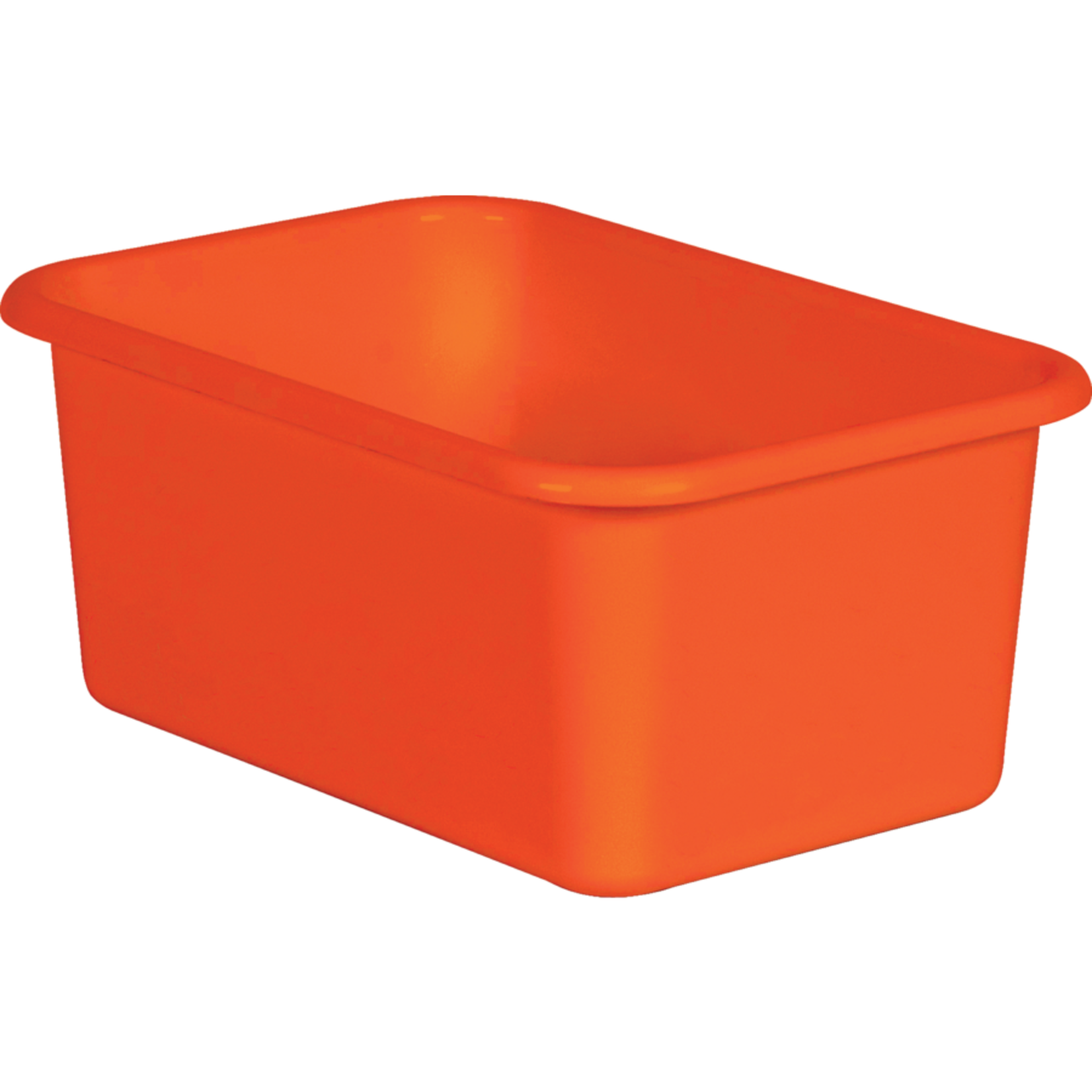TEACHER CREATED RESOURCES Orange Small Plastic Storage Bin