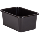 TEACHER CREATED RESOURCES Black Small Plastic Storage Bin