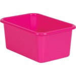 TEACHER CREATED RESOURCES Pink Small Plastic Storage Bin