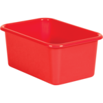TEACHER CREATED RESOURCES Red Small Plastic Storage Bin