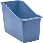 TEACHER CREATED RESOURCES Slate Blue Plastic Book Bin
