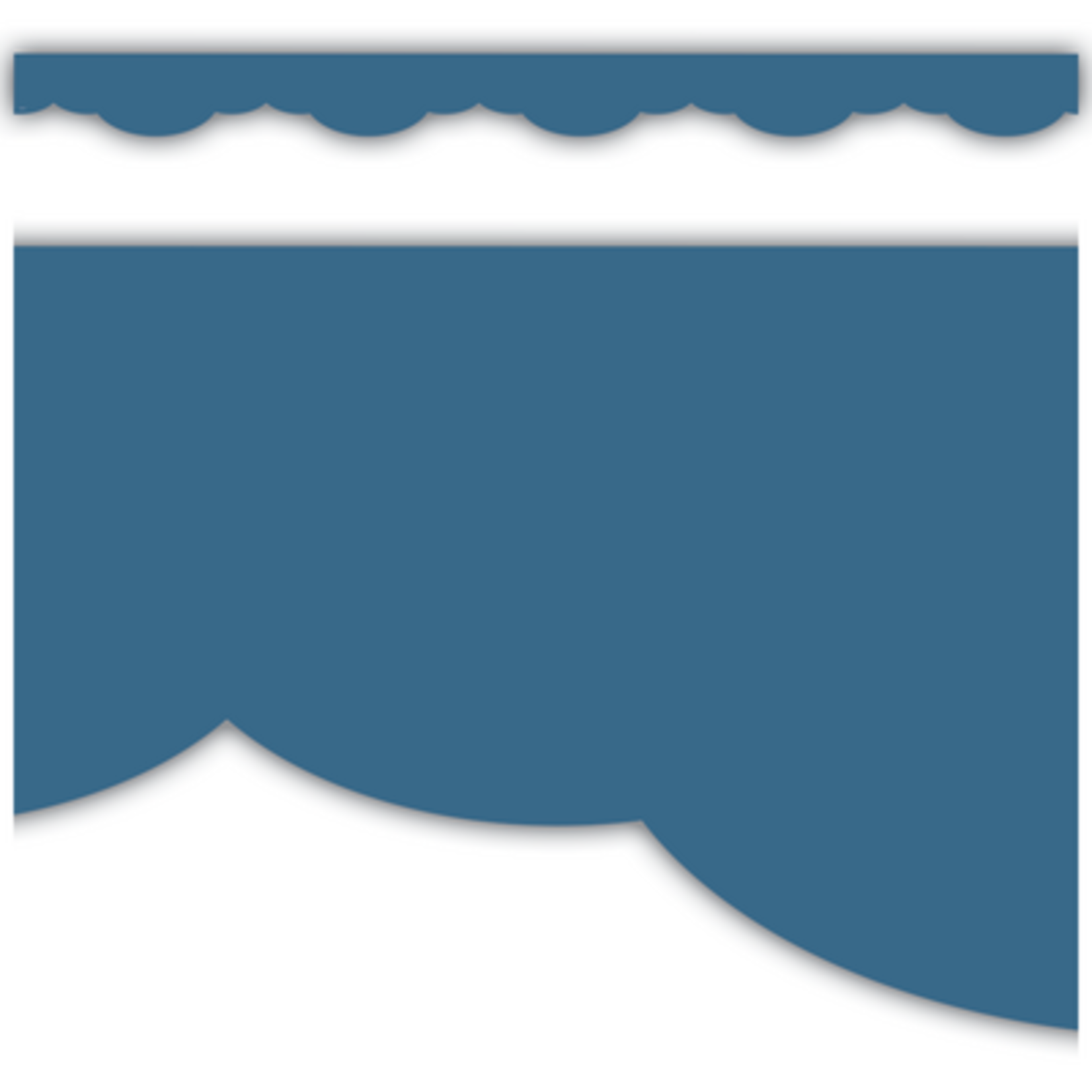 TEACHER CREATED RESOURCES Slate Blue Fancy Scallops Border Trim