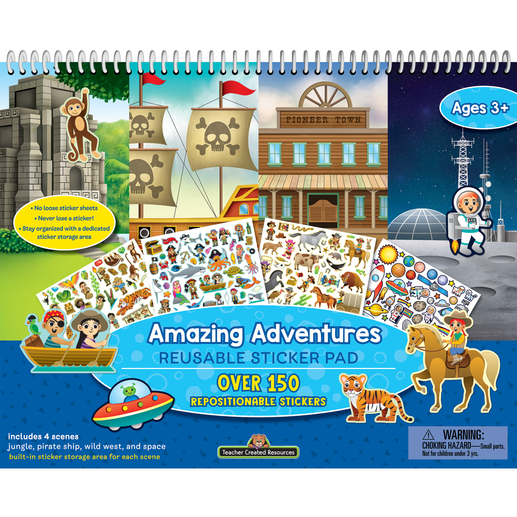 TEACHER CREATED RESOURCES Amazing Adventures Reusable Sticker Pad