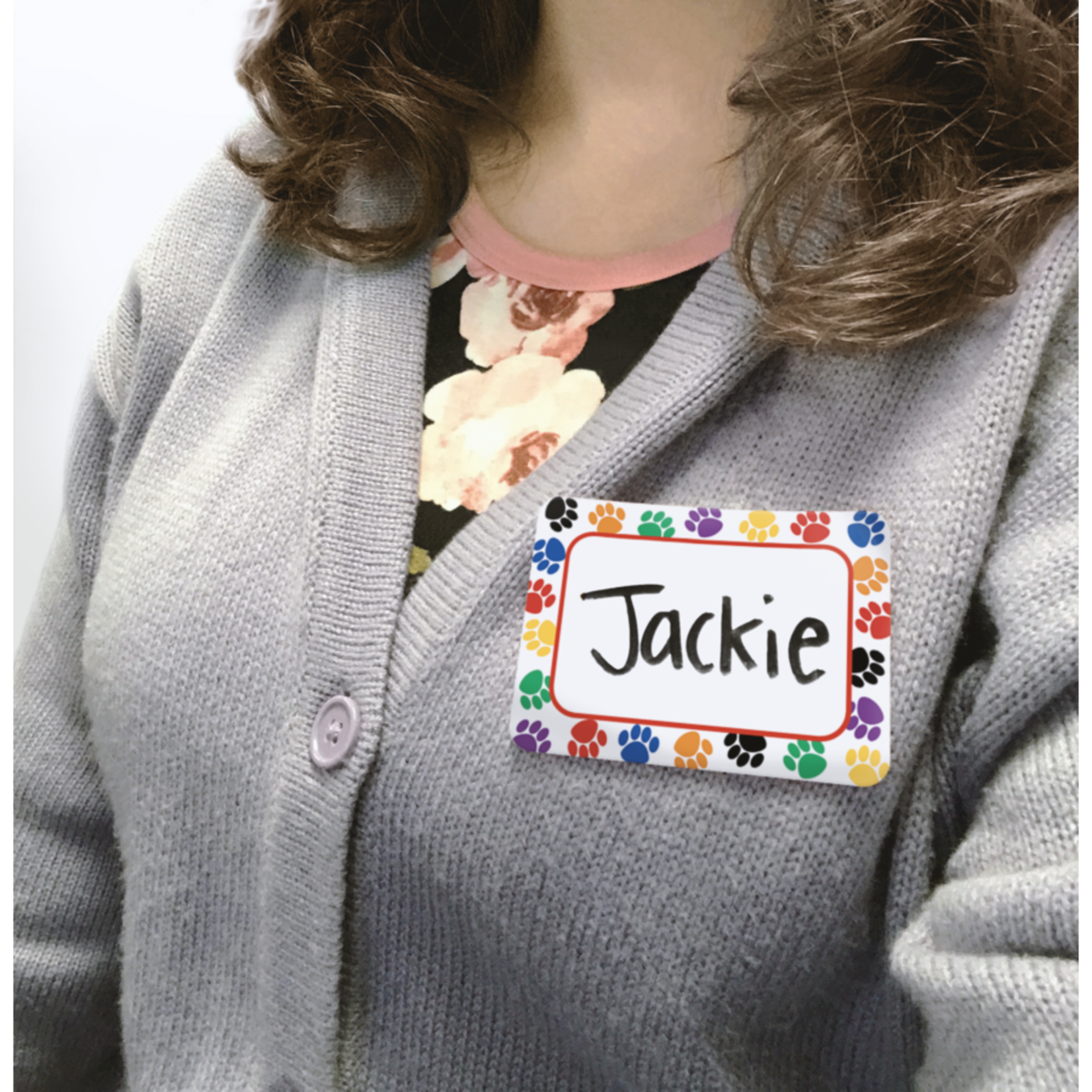 TEACHER CREATED RESOURCES Colorful Paw Prints Name Tags/Labels