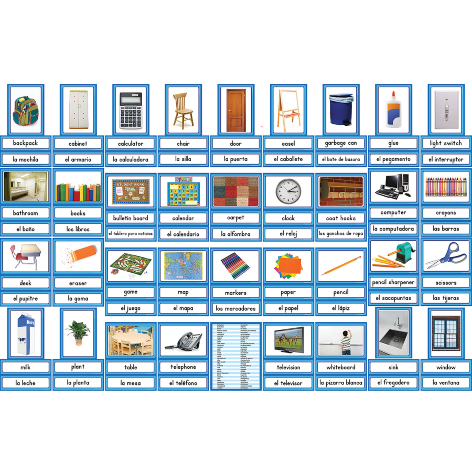TEACHER CREATED RESOURCES Spanish/English Classroom Labels Accents