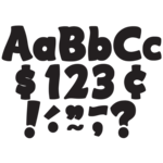 TEACHER CREATED RESOURCES Black Funtastic 4" Letters Combo Pack