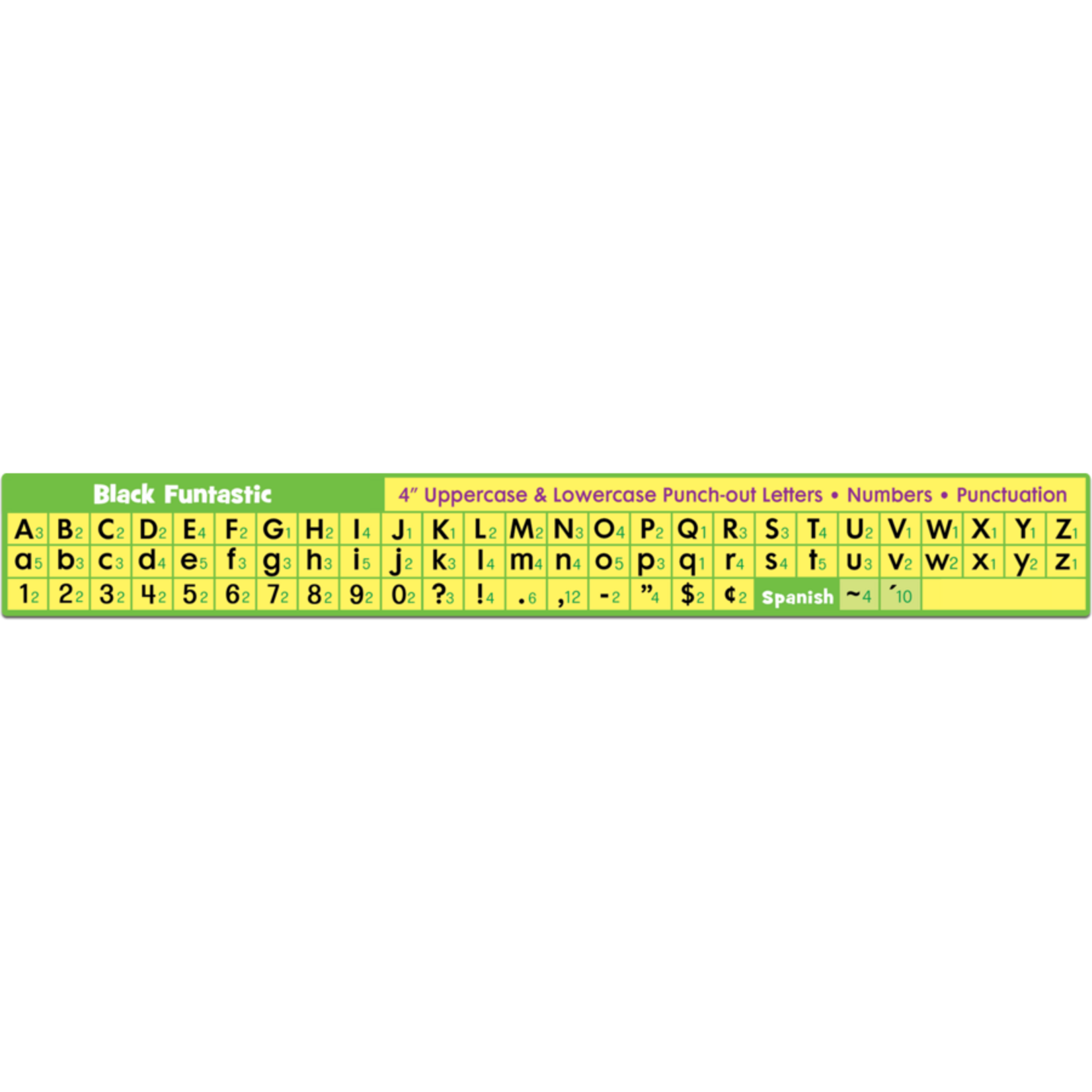 TEACHER CREATED RESOURCES Black Funtastic 4" Letters Combo Pack