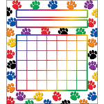 TEACHER CREATED RESOURCES Colorful Paw Prints Mini Incentive Charts