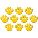 TEACHER CREATED RESOURCES Gold Paw Prints Accents