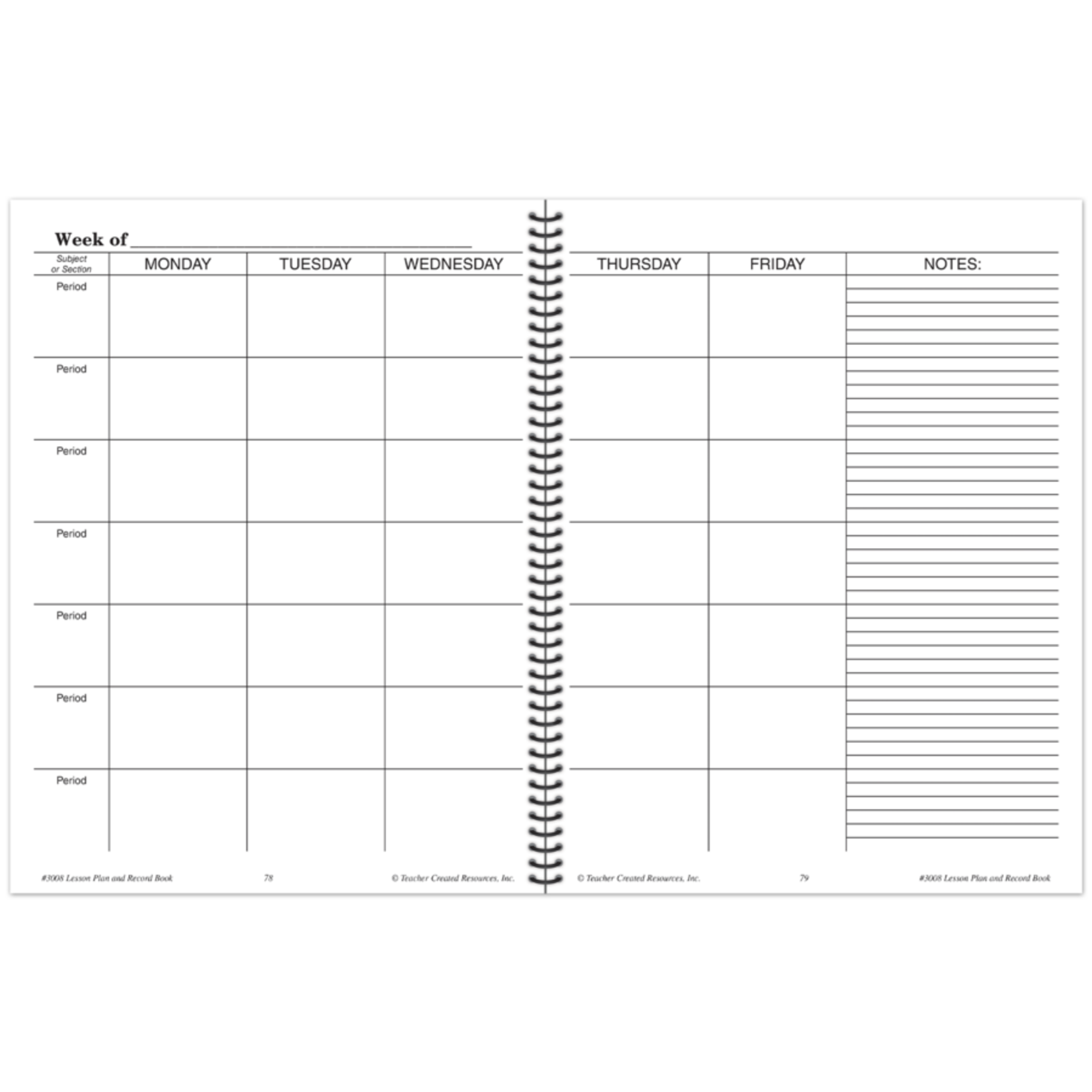 TEACHER CREATED RESOURCES Lesson Plan and Record Book