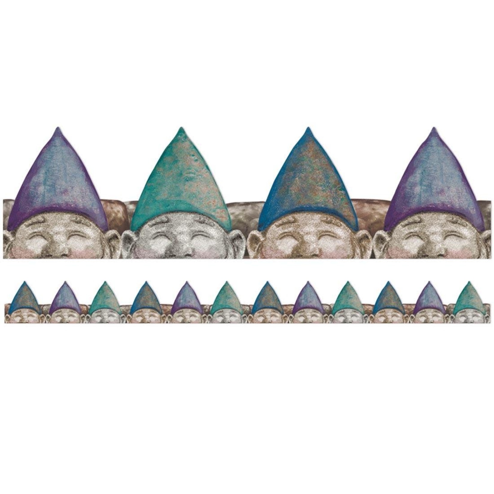 Curiosity Garden Peeking Gnomes Extra Wide Deco Trim