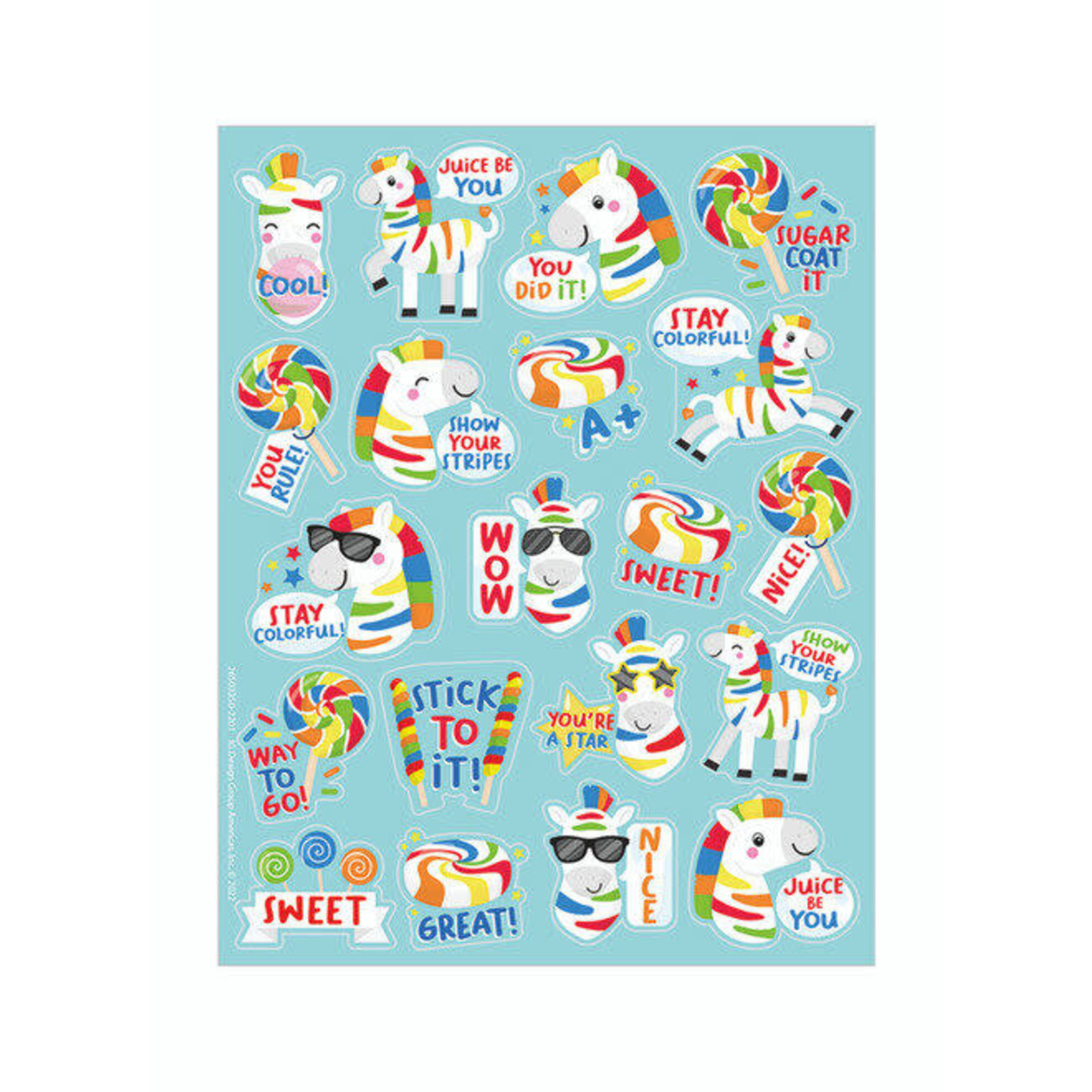 Fruit Punch Zebras Scented Stickers