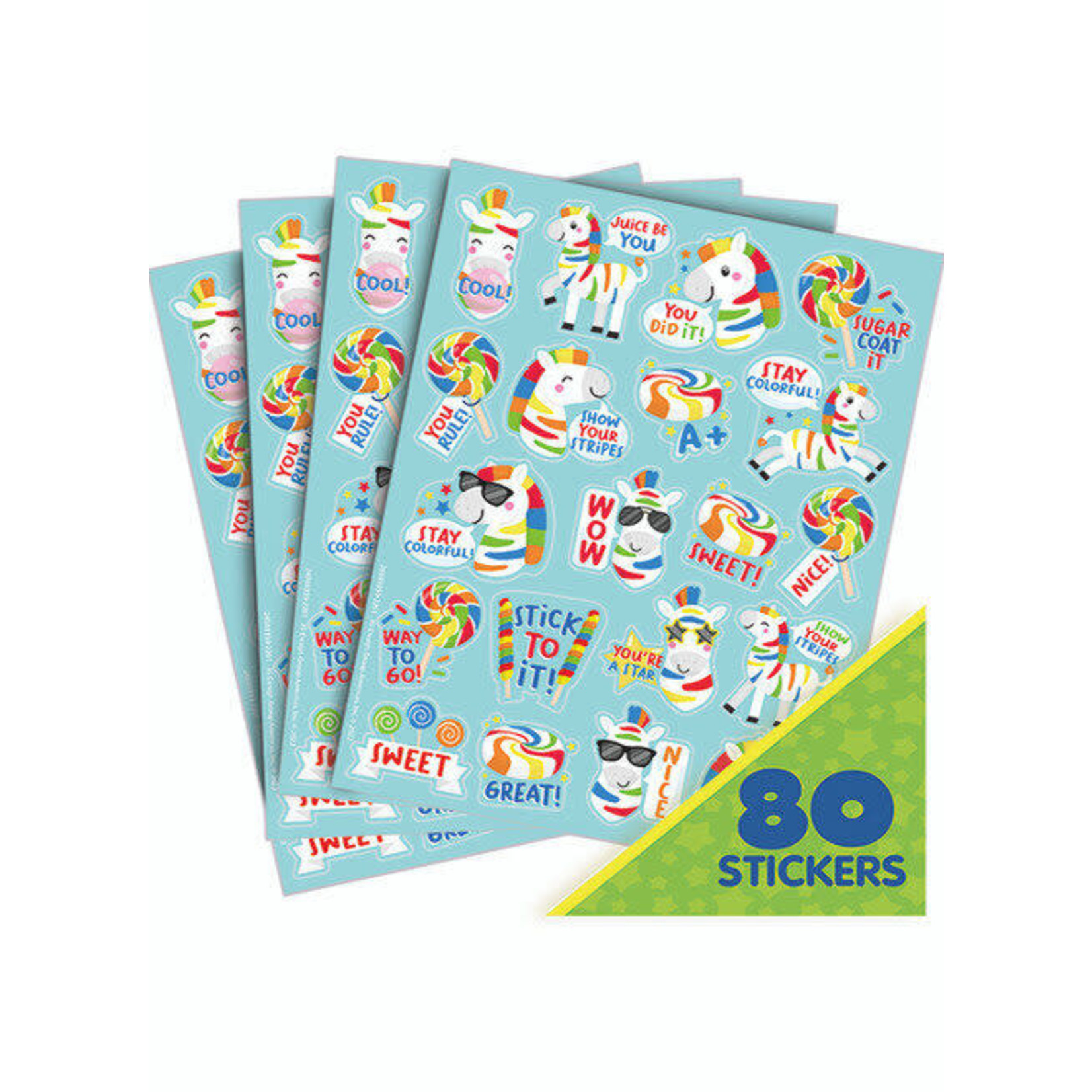 Fruit Punch Zebras Scented Stickers