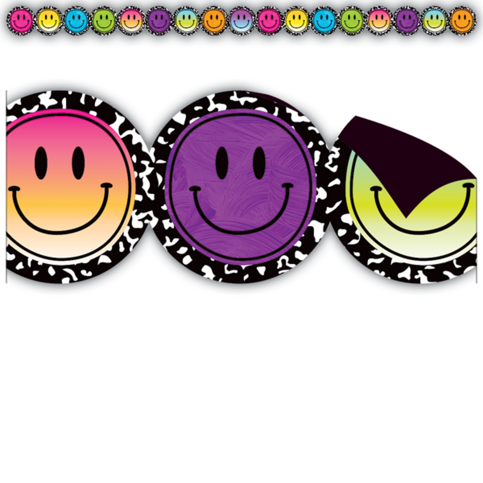 TEACHER CREATED RESOURCES Smiley Faces Die-Cut Magnetic Border