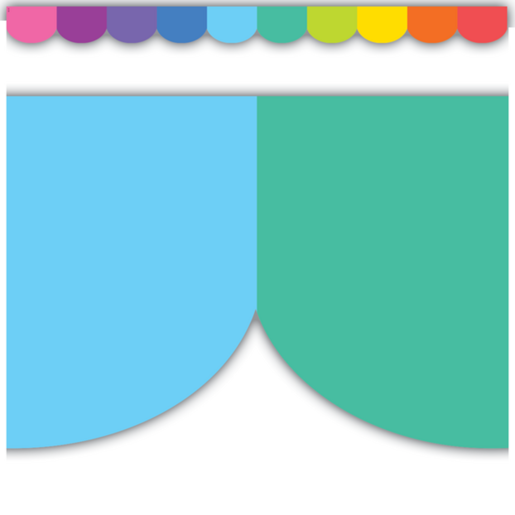 TEACHER CREATED RESOURCES Colorful Scalloped Die-Cut Border Trim