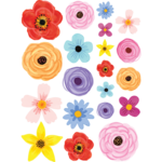 TEACHER CREATED RESOURCES Wildflowers Accents - Assorted Sizes