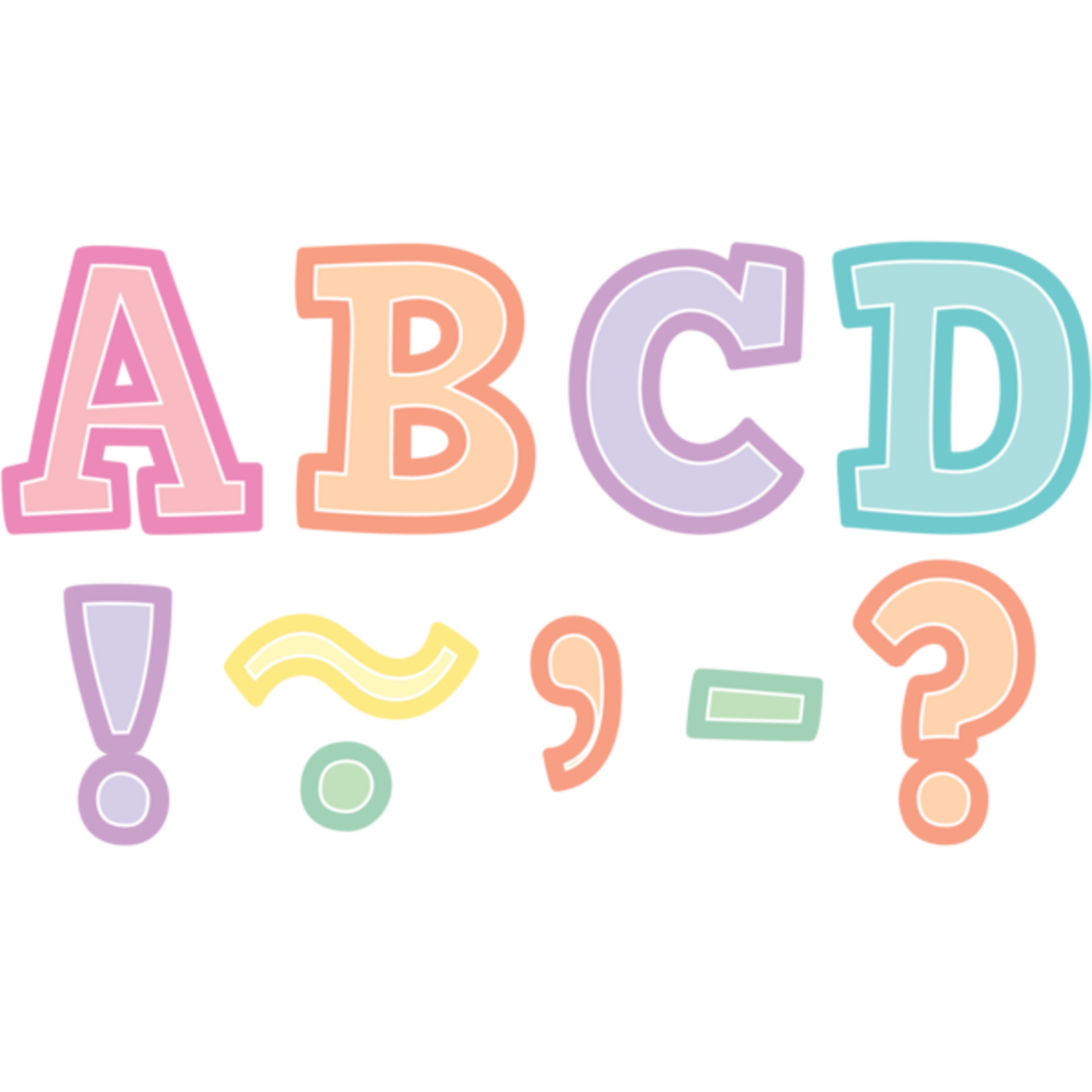 TEACHER CREATED RESOURCES Pastel Pop Bold Block 3" Magnetic Letters