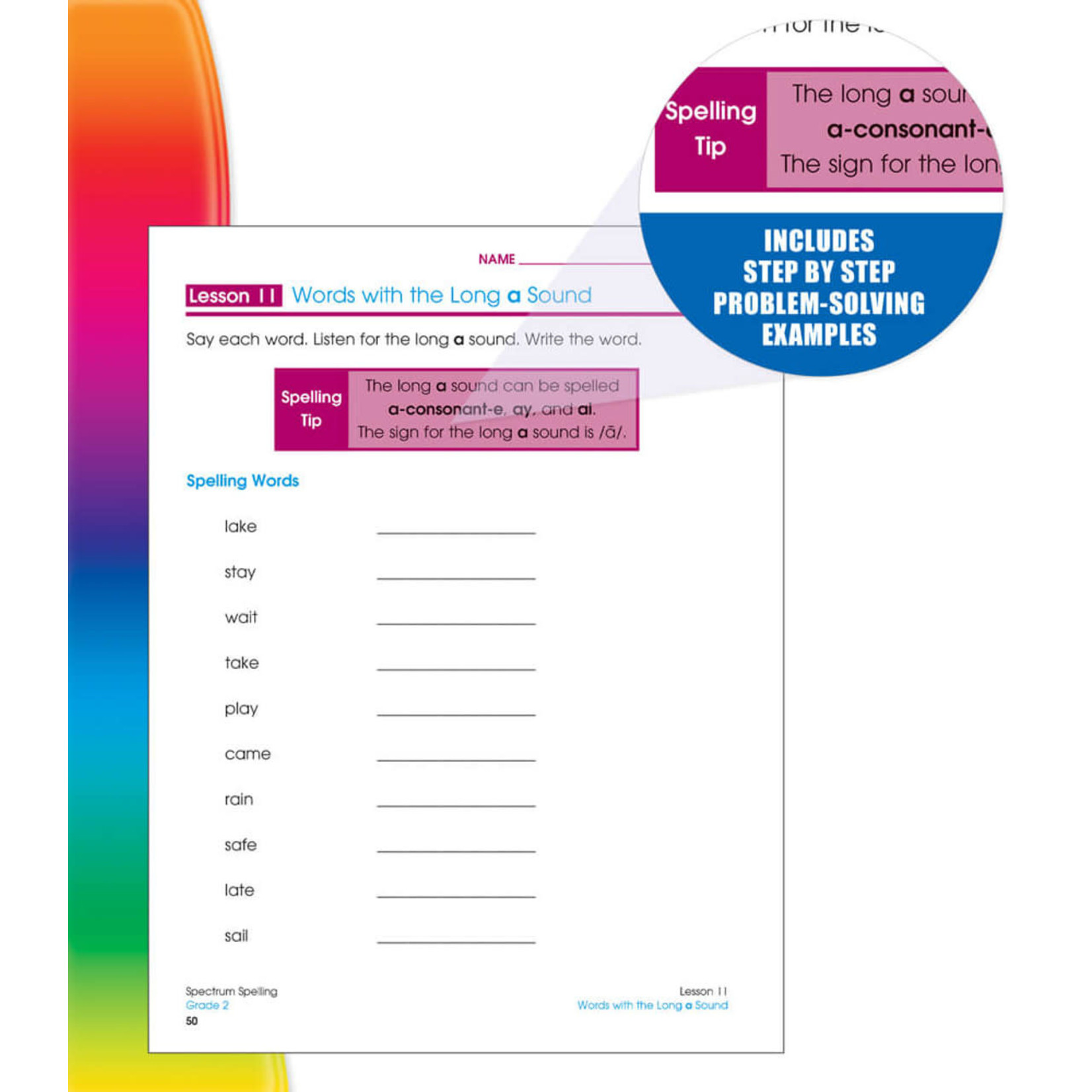 CARSON DELLOSA PUBLISHING CO Spectrum Spelling Workbook Grade 2