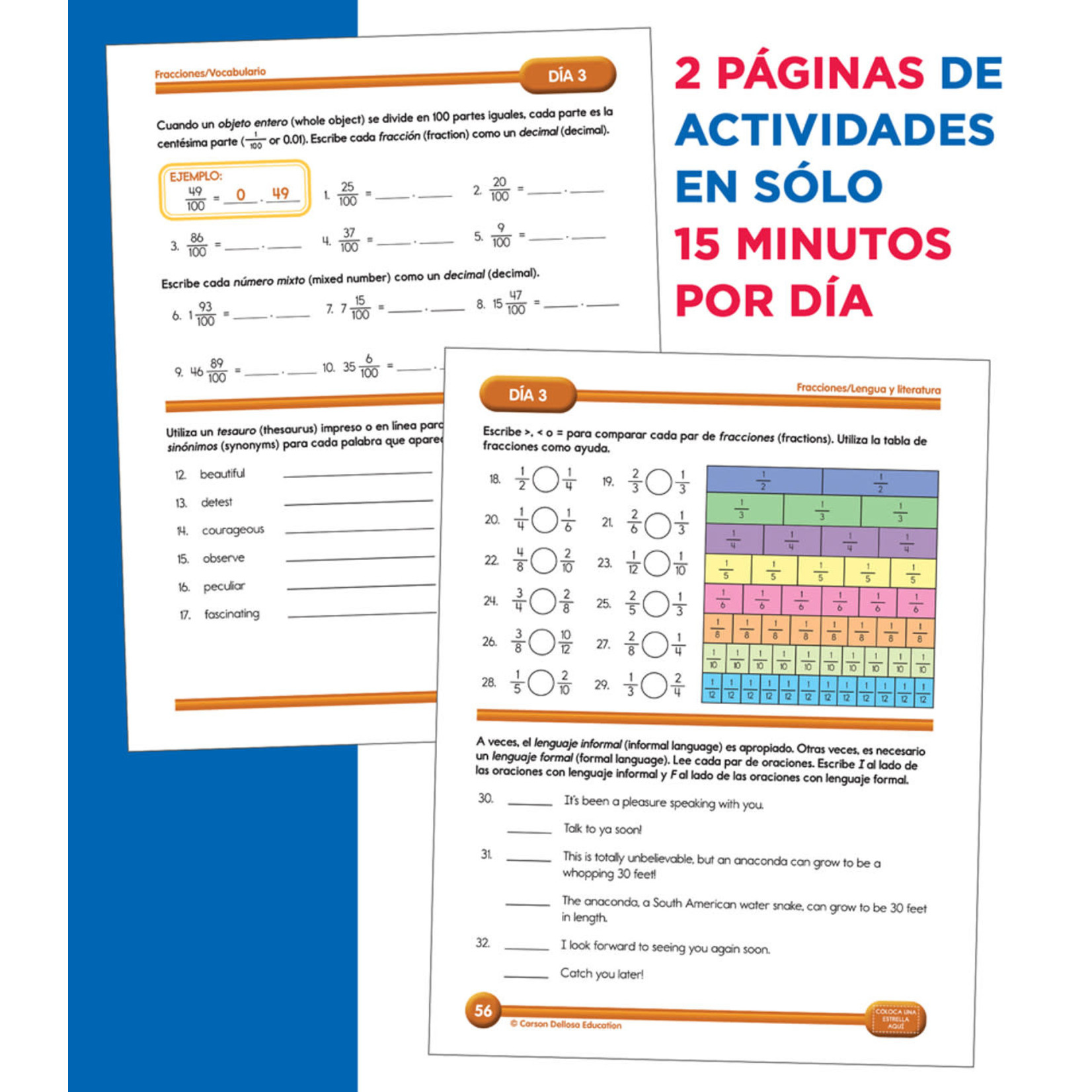 CARSON DELLOSA PUBLISHING CO Summer Bridge Activities Spanish Grade 4-5 Workbook